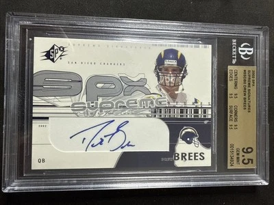 2002 UD SPX Drew Brees Supreme Signatures AUTO BGS 9.5 GEM MINT 💎 - Image 1 of 2