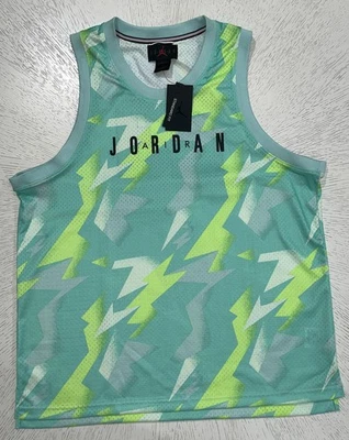 Nike Air Jordan Jumpman Джерси зеленый закат пульс мужской большой бак без рукавов новый - Изображение 1 из 4