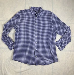 Johnnie O Gingham Check Long Sleeve Button Down Shirt Mens XL Pocket Lavender - Picture 1 of 4