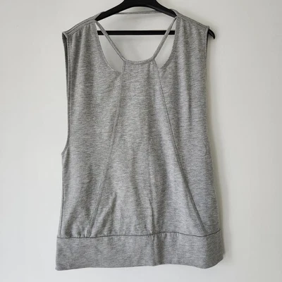 Nanette Lepore Mujer Talla M Sin Mangas Gris Tirantes Yoga Entrenamiento Atlético Top Foto 1 de 4