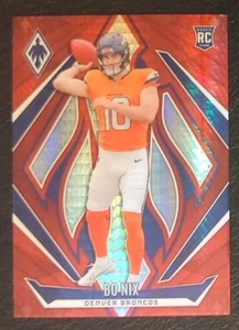 2024 Phoenix Football Bo Nix RC Red Hyper Parallel Serial #070/140 - Bild 1 von 2