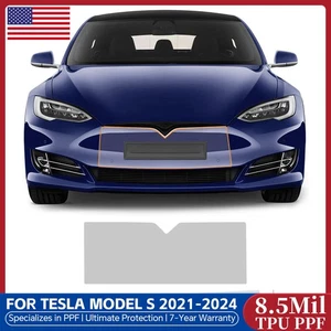 Tesla Model S 2021-2025 Front Center PreCut Paint Protection Film 8.5Mil PPF TPU - Picture 1 of 17