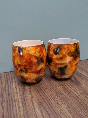 Pair (2) Westinghouse 5-3/8" Tall Handblown Fire Pit Glass Shade 2" Opening - Image 1 of 4