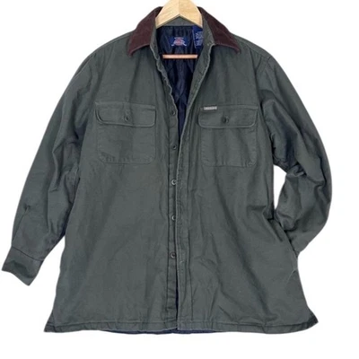 Camisa de colección Dickies verde oliva chaqueta de granero para hombre ropa de trabajo mediana chaqueta de lona Foto 1 de 4