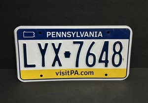 Pennsylvania License Plate — LYX 7648 VISIT PA.COM — Great Condition !! - Picture 1 of 21