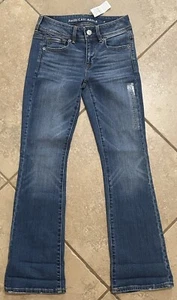 American Eagle Outfitters Kick Boot Jeans Sz 2 Short Super Stretch New With Tags - Picture 1 of 10