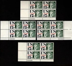1971 Choice of Plate Blocks C80! US MNH Airmail Stamps! Statue of Liberty! - Picture 1 of 5
