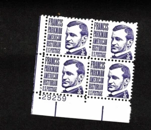 "COMO NUEVO 1967 BLOQUE DE PLACAS DE 4 SCOTT # 1281 FRANCIS PARKMAN 3c 3 CENTAVOS sin montar o nunca montado ""29259" - Imagen 1 de 1
