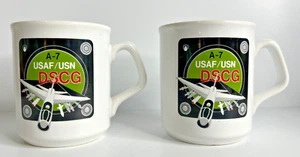 A-7 USAF/USN DSCG Coffee Mug Cup US Air Force Corsair Military Bomber Set Of 2 - Picture 1 of 6