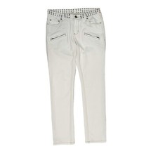 John Varvatos X Converse Men's Chuck's Skinny Leg Studded White Jeans 27x30"