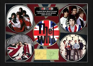 The Who - Roger Daltrey - Pete Townshend -  A4 Signed Photo Print MEMORABILIA - Imagen 1 de 6