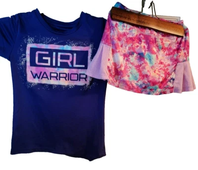 Champion Niñas (M) 7-8 Falda Corta + Camiseta Niña Guerrera 2 piezas Conjunto Foto 1 de 4