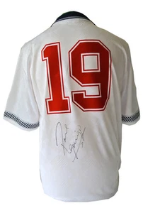 Paul Gascoigne Signed New Shirt Name #19 Autograph England Football COA AFTAL - Picture 1 of 8
