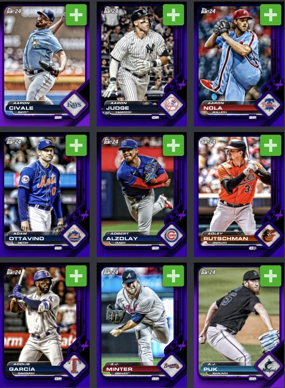 [DIGITAL] Topps Bunt - 2024 Base 24 S1 - Tier 6 Purple - A to J - Pick - Image 1 of 1