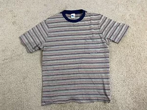 Vintage Flipper T-Shirt Herren große Einzelnaht Tasche gestreift mehrfarbig - Bild 1 von 14