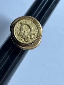 Christian Dior Logo Modedesigner Ring aus einem Knopf! Größe 4,75 - Bild 1 von 5