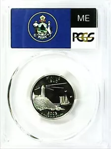 2003-S 25C State Quarter Maine PCGS PR69 DCAM 90% Silver 22llor0402 - Picture 1 of 4