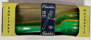 Vintage Styron Plastic Forks  Picnic Ware A Dow Plastic - Picture 1 of 2