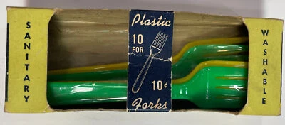 Vintage Styron Plastic Forks  Picnic Ware A Dow Plastic - Image 1 of 2
