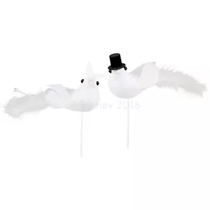 DEKORATION TAUBEN BRAUTPAAR 2-TEILIG Tisch Brautpaar Deko Hochzeit NEUWARE - Bild 1 von 1