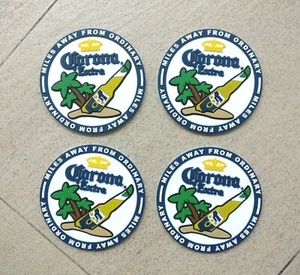 Free Ship 4pcs Corona Extra Rubber bar mat drip mat spill mat beer coasters mats - Picture 1 of 5