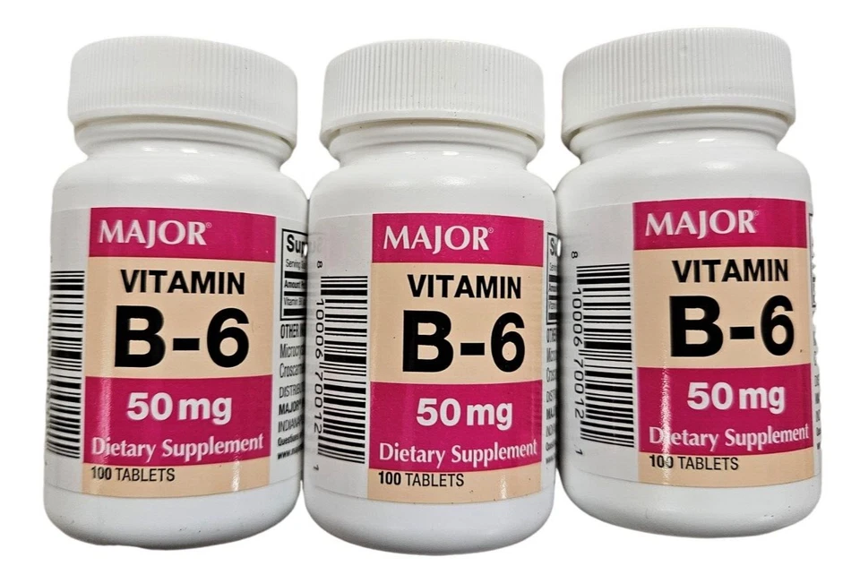 VITAMINA B6 Mayor 50 mg 100 comprimidos (paquete de 3) __ Foto 1 de 2