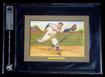 BILLY HERMAN BECKETT SIGNED PEREZ-STEELE GREAT MOMENTS BASEBALL HOF CARD #41 - Image 1 of 2