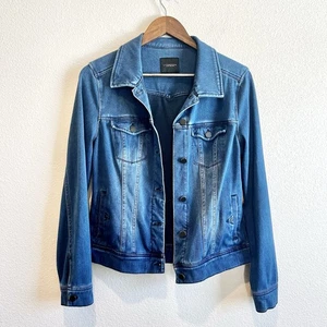Liverpool Kolten Denim Trucker Jacket Women’s M Blue Stretch Jean Western Style - Picture 1 of 8