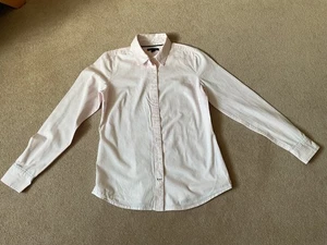 GENUINE TOMMY HILFIGER WOMENS PALE PINK BUTTON UP BLOUSE SHIRT TOP - Picture 1 of 3