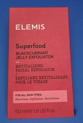 ELEMIS Superfood Black Currant Jelly FACE Exfoliator 1.6oz 50mL FULL SZ FREESHIP - Image 1 of 3