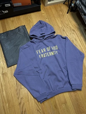 Moletom com capuz Fear of God Essentials lã, fraternidade lavanda, X-grande, autêntico, NOVO - Imagem 1 de 4