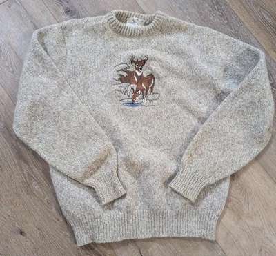 Vintage Lord Jeff Mountain Marls Deer Wool Sweater Size Large - Image 1 of 4