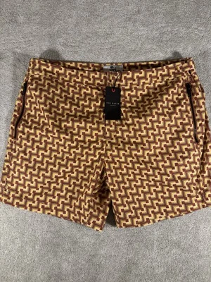 Ted Baker Swim Trunks Men 6 2XL  Geometric Board Shorts Bathing Suit - Image 1 of 4
