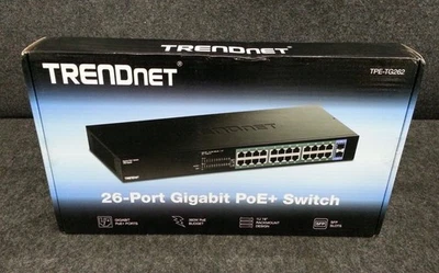 TRENDNET TPE-TG262 26-Port Gigabit PoE+ Network Switch With SFP - Image 1 of 3