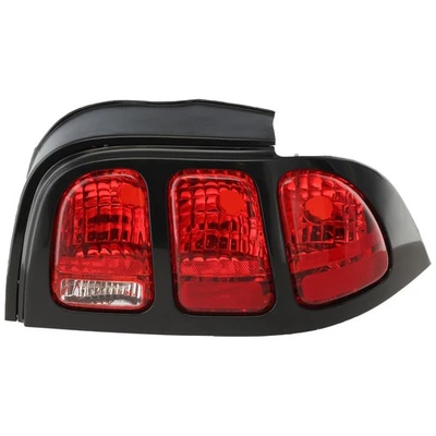 Lanterna traseira de halogênio para 1996-1998 Ford Mustang direita transparente e lente vermelha - Imagem 1 de 4