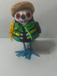 2017 Target Spritz Trompetista Day Of The Dead Halloween Felt Bird - Picture 1 of 4