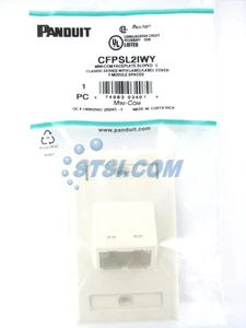 Panduit CFPSL2IWY 2-Port Mini-Com SLOPED Faceplate, Labeled, Off-White ~STSI - Picture 1 of 3