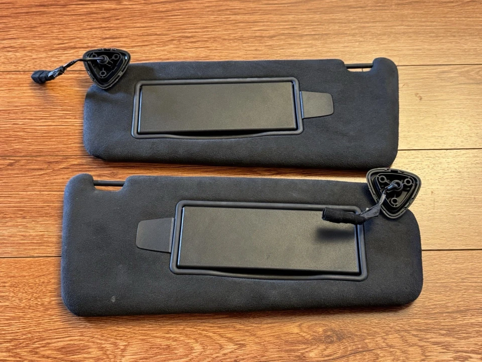 Par de parasol de gamuza negra iluminado OEM 2009-2015 Jaguar XF L+R Foto 1 de 4