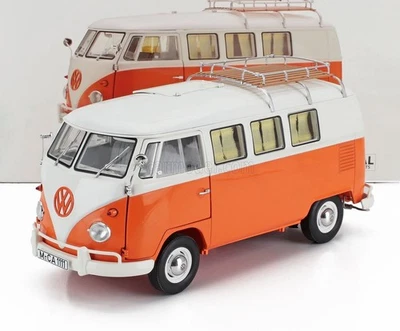 Autobus da campeggio Schuco 1/18 Volkswagen T1 1959 arancione bianco 450060600 - Immagine 1 di 4