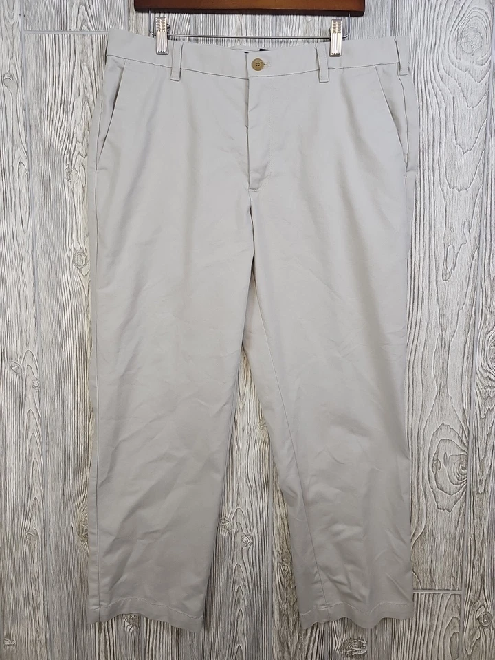 Брюки для гольфа мужские IZOD 36x28* бежевые прямые повседневные одежда мягкие удобные - Изображение 1 из 4