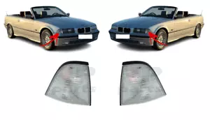 PAR DE LUCES INDICADORAS GUARDABARROS DELANTERO PARA BMW 3 E36 COUPÉ CABRIO 90-00 BLANCO - Imagen 1 de 8