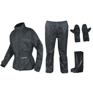 Anti Pioggia Acqua Impermeabile Tuta Giacca Pantalone Copri Guanto Stivale Moto - Afbeelding 1 van 15