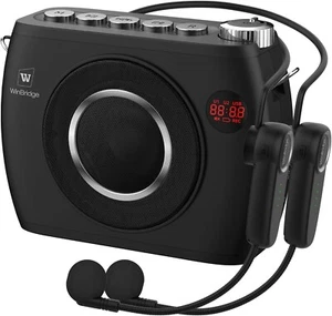 25W Wireless Voice Amplifier with Two Bluetooth Headset Microphones, High Cap... - Picture 1 of 8