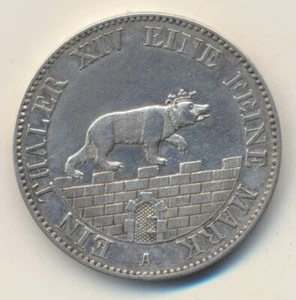 Anhalt Taler 1855 Alexander Carl - Bild 1 von 2