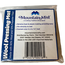 Mountain Mist Wool Pressing Mat 4"X4"X.5" Grey Great for paper piecing 