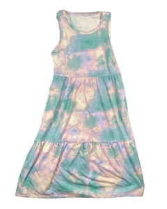 Wonder Nation Smocked Maxi Dress Girls Size M (7-8) Blue Tie Dye Sleeveless - Picture 1 of 3
