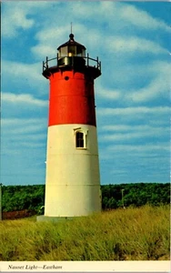 Vintage Postcard Lighthouse Nauset Light at Eastman Massachusetts MA Cape Cod - Picture 1 of 3