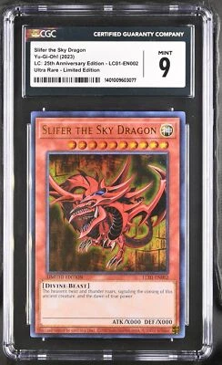 Yu-Gi-Oh! TCG Slifer the Sky Dragon #LC01-EN002 English CGC 9 - Image 1 of 2