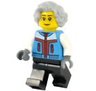 Minifigure LEGO® femme cheveux gris bleu clair gris clair™ HOL280 chinois glace du Nouvel An