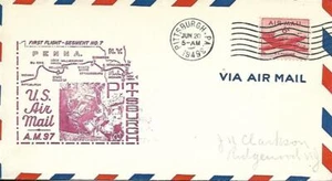 First Airmail Flight Cover Pittsburgh PA June 20 1949 AAMC#97E41 - Picture 1 of 1